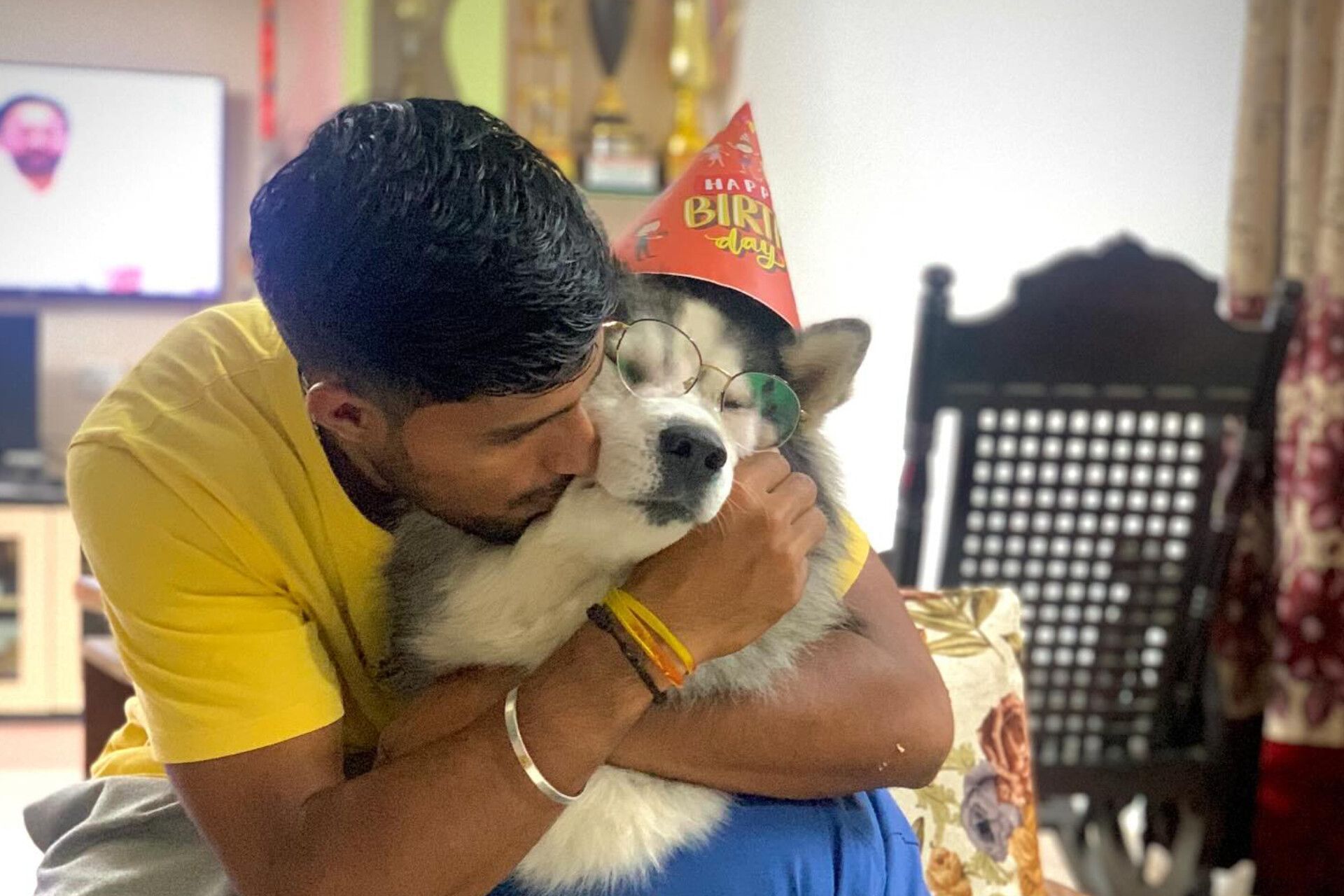 Tilak Varma posts pictures of his dog in unique t-shirt and glasses (Image via Instagram-@tilakvarma9)