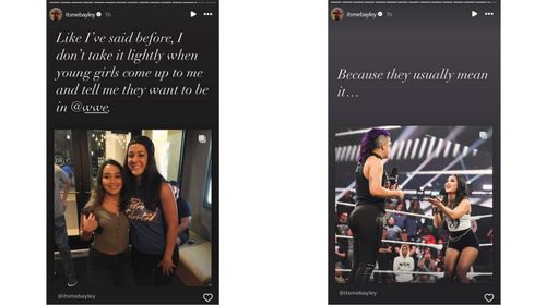 Screenshot of Bayley's post with Roxanne Perez on Instagram Stories (Photo Credits: Bayley on Instagram)