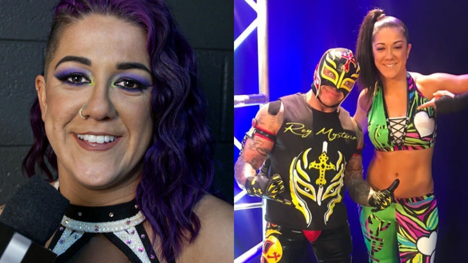 Bayley and Rey Mysterio (Image Credits: WWE.com and Bayley on Instagram)