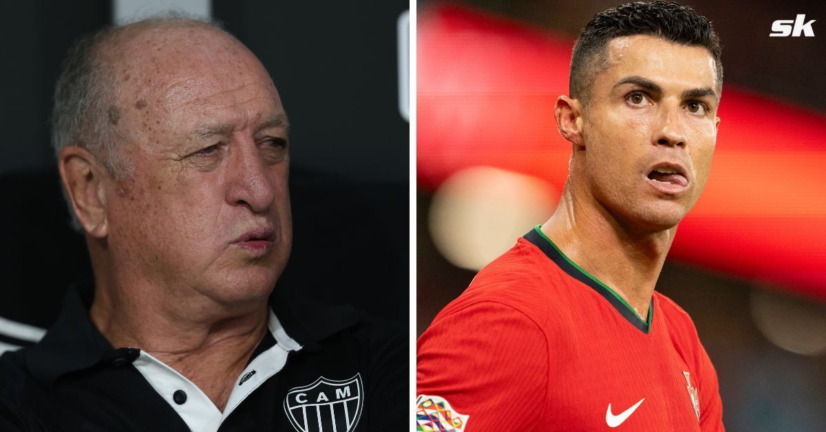 Luiz Felipe Scolari (left) and Cristiano Ronaldo (right)