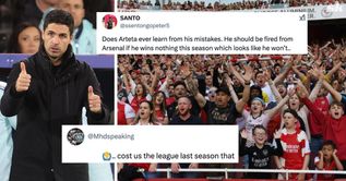 “Does Arteta ever learn from his mistakes”, “Cost us the league last season” - Arsenal fans fume at ‘gimmick’ decision in line-up to face Brighton