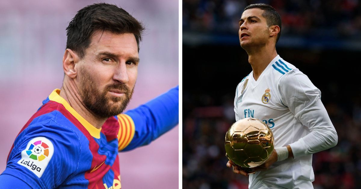 Lionel Messi (left) and Cristiano Ronaldo (right) (image via Getty)