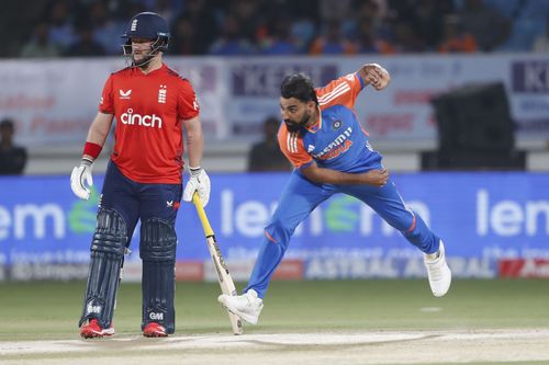 Mohammed Shami was the only specialist seamer in India's playing XI in the third T20I against England. [P/C: Getty]