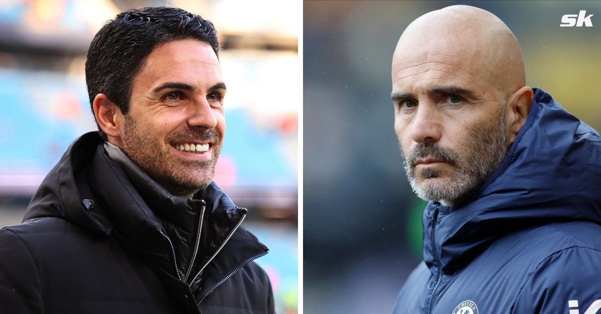 Mikel Arteta (left) and Enzo Maresca