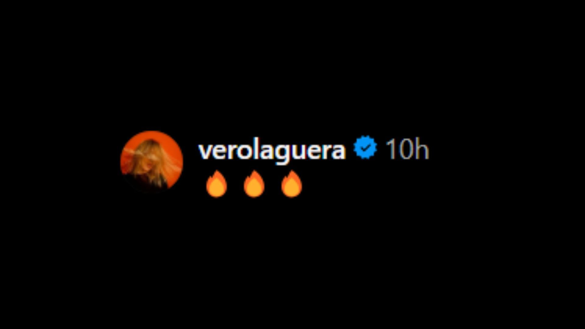 Screenshot of Vero Rodriguez&#039;s comment [Image credit: Finn Balor&#039;s Instagram handle]