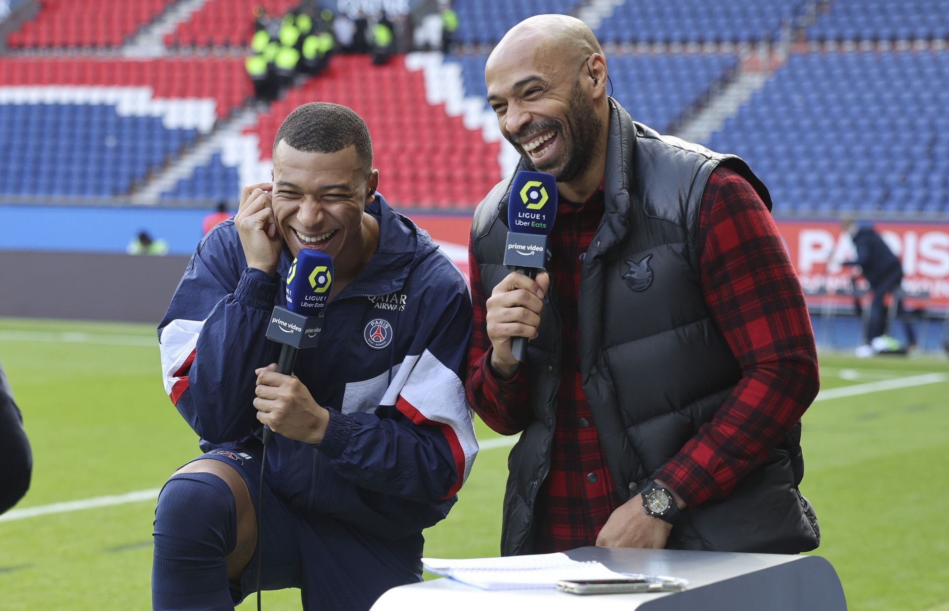 Real Madrid&#039;s Kylian Mbappe and Thierry Henry - Ligue 1 - Source: Getty