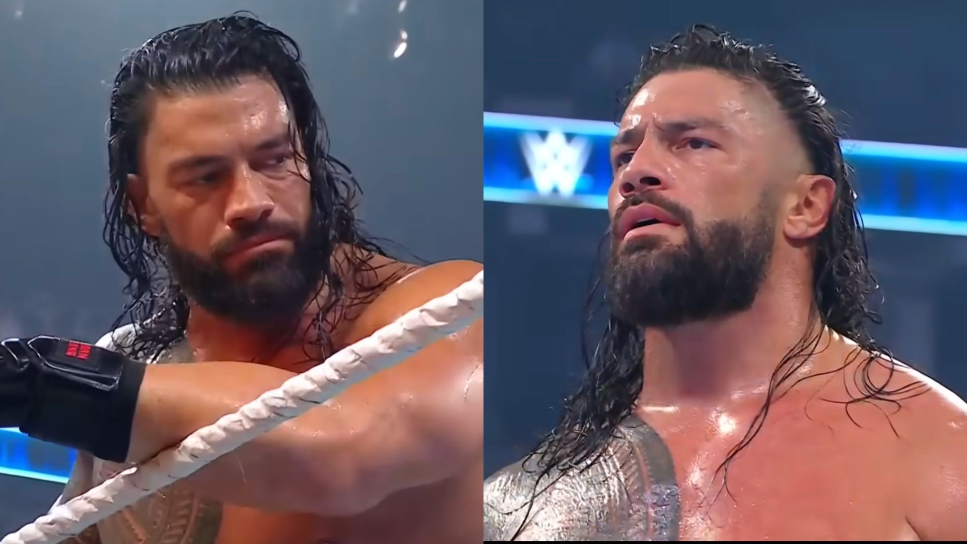 Roman Reigns is the former Undisputed WWE Universal Champion. [Pictures via: Screenshots from WWE