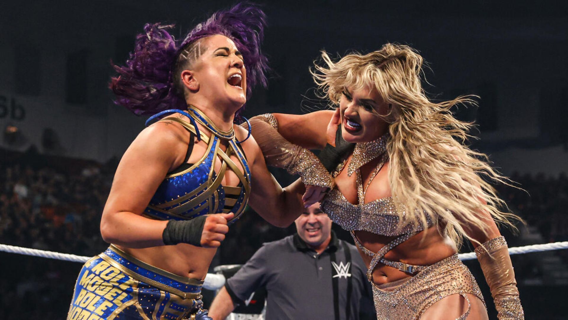 Bayley vs. Tiffany Stratton (Image Credits: WWE.com)