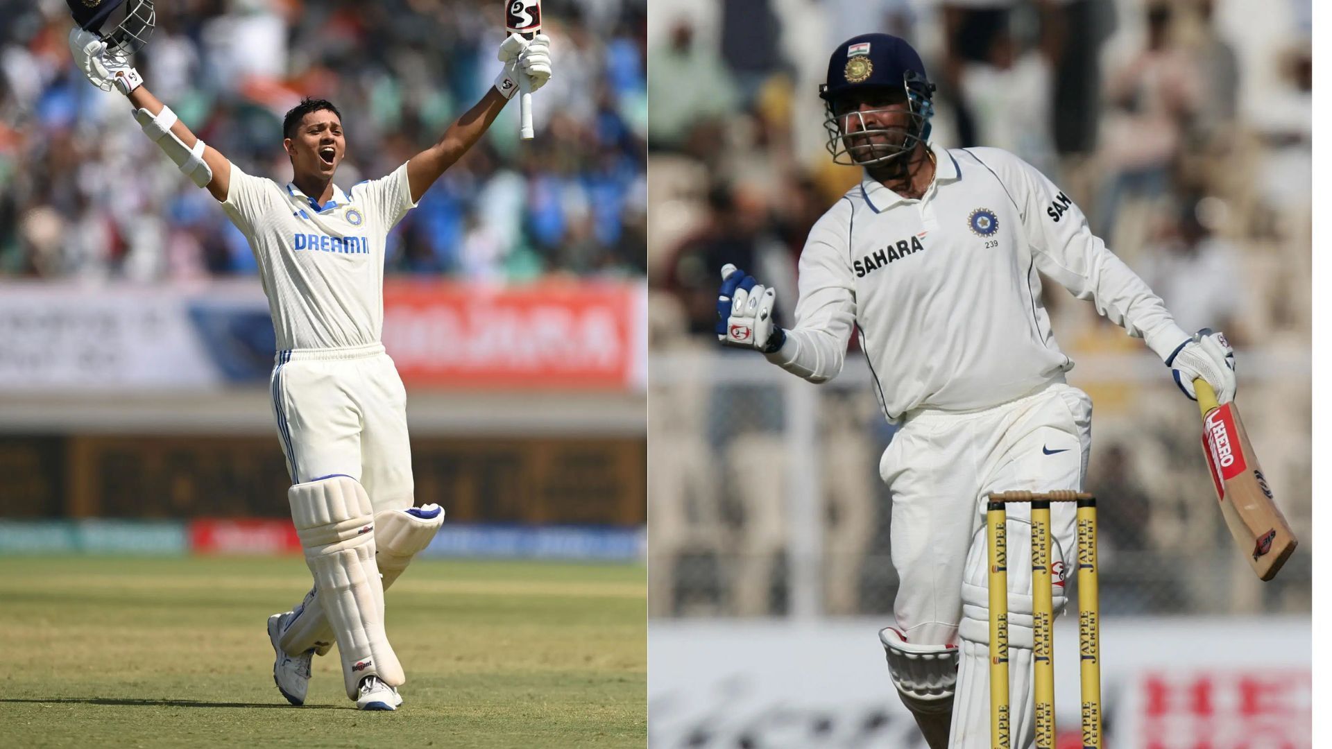 Comparing stats of Yashasvi Jaiswal and Virender Sehwag after 19 Tests (Image via Getty)