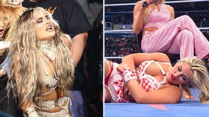 WWE Hall of Famer arrives from the crowd to save Tiffany Stratton from vicious attack; gets laid out seconds later