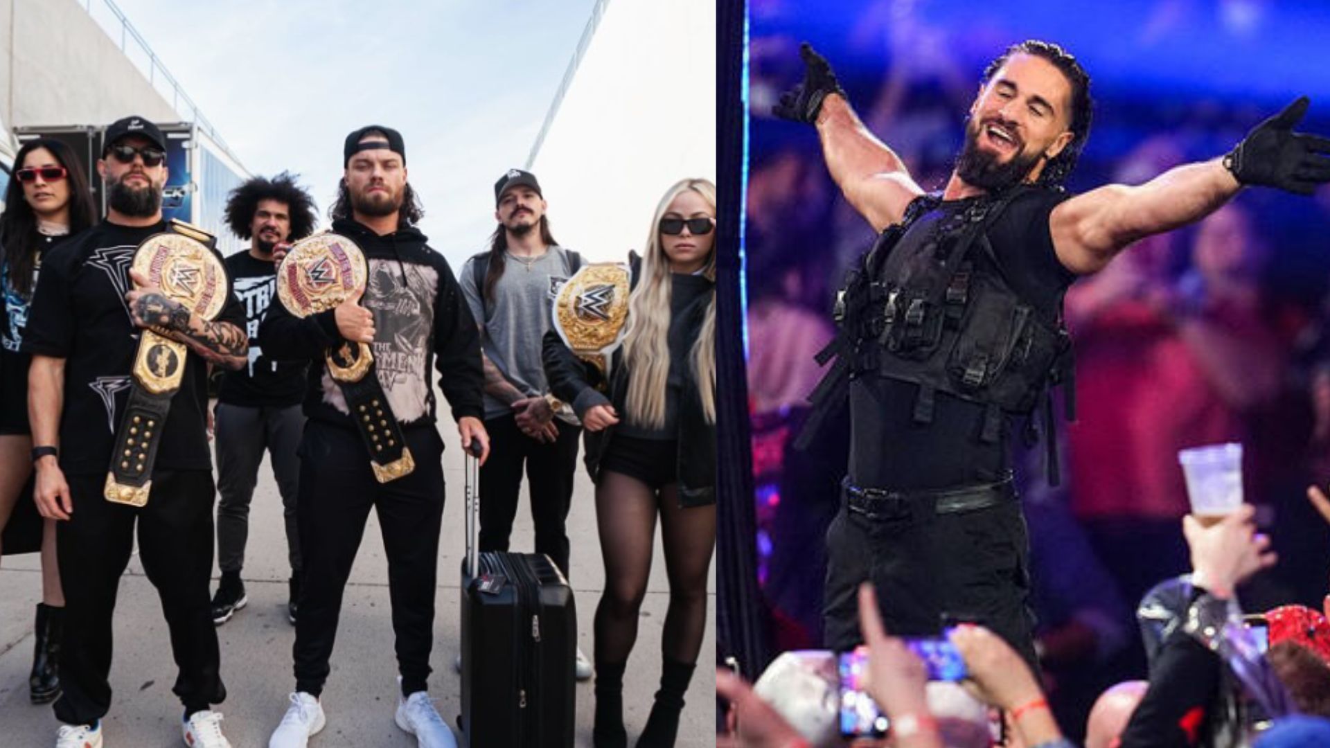 The Judgment Day (left) and Seth Rollins (right) [Image Credits: WWE.com and Liv Morgan