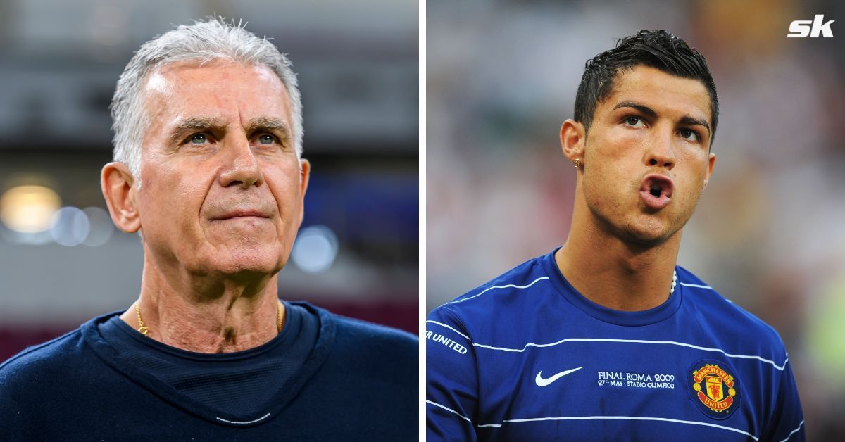 Carlos Queiroz (left) and Cristiano Ronaldo