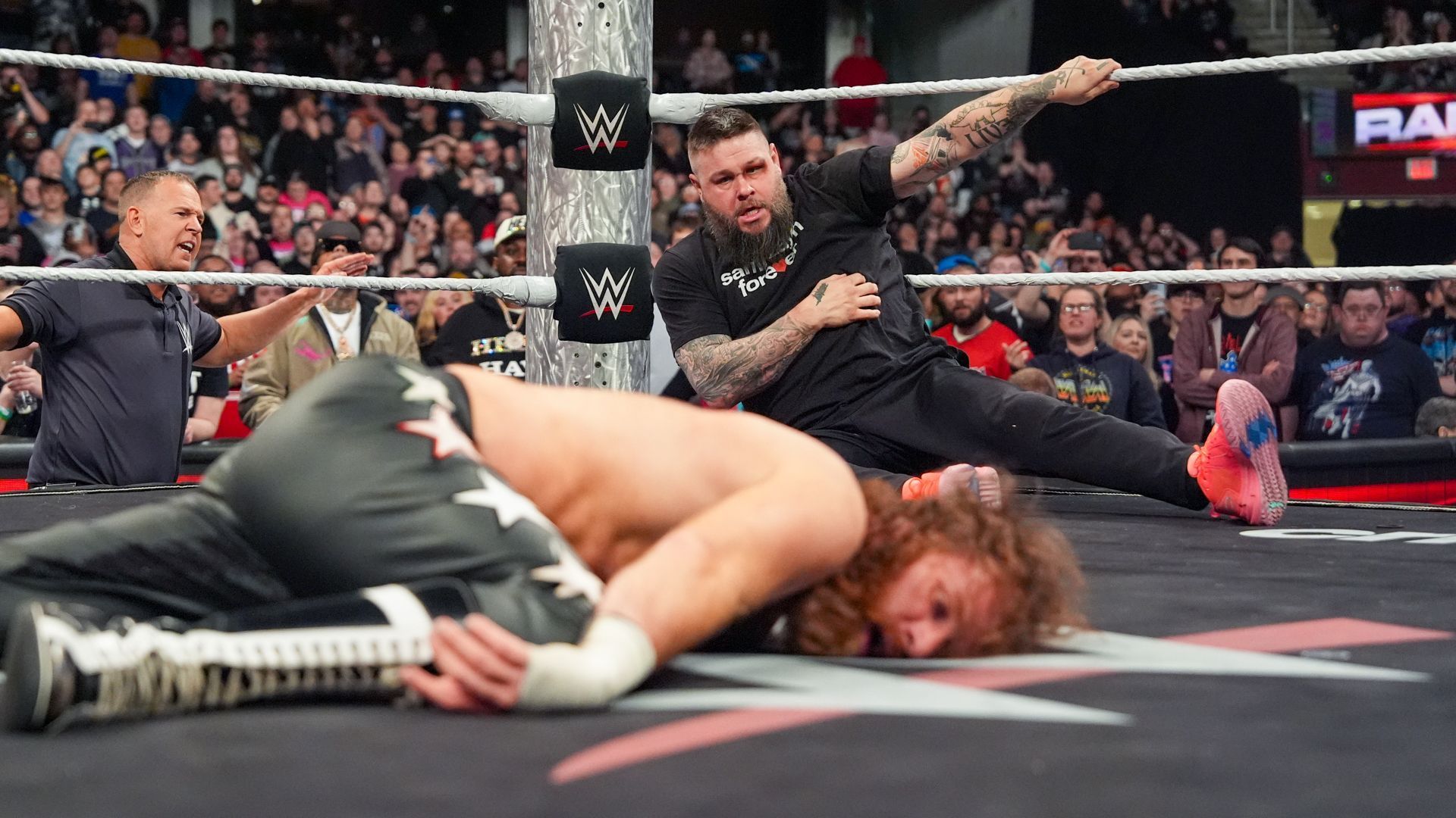 Kevin Owens attacks Sami Zayn on WWE RAW