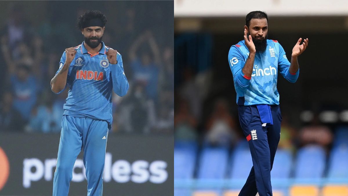 Comparison of bowling stats of Ravindra Jadeja and Adil Rashid (Image via Getty)