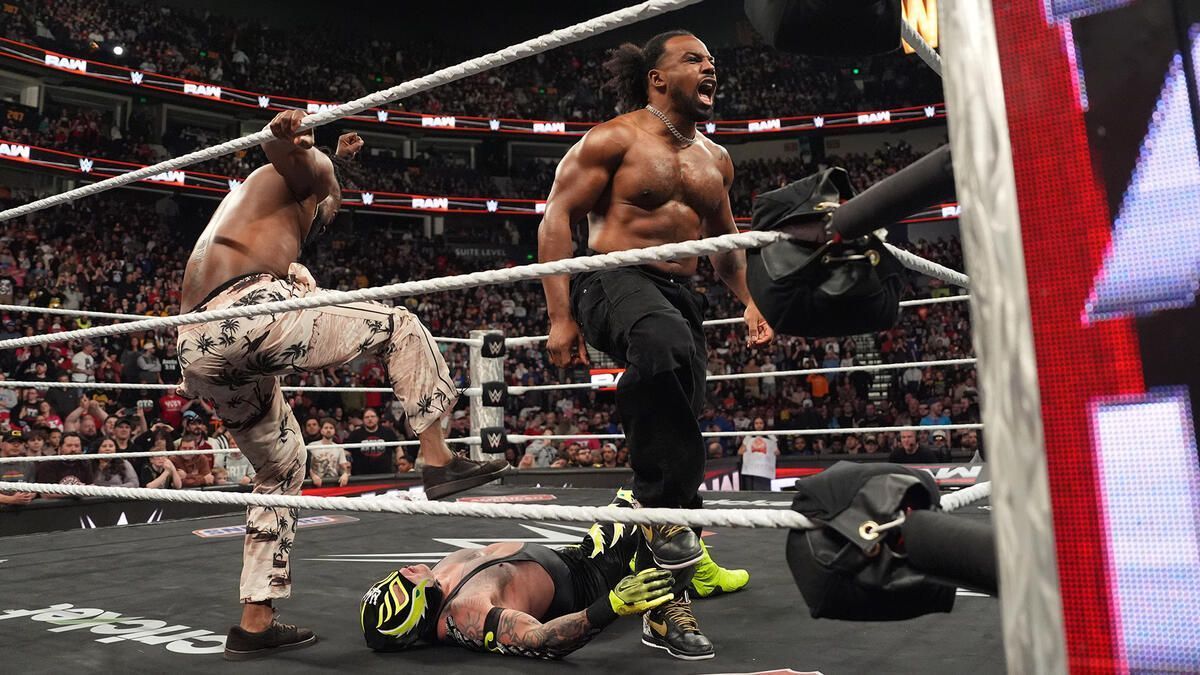 The feud between Rey Mysterio and The New Day continues on RAW (Photo credit: WWE.com)