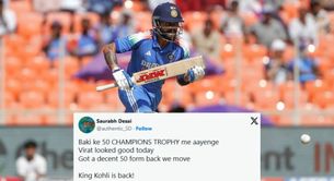 "King Kohli is back!" - Fans react as Virat Kohli scores half-century in IND vs ENG 3rd ODI 2025