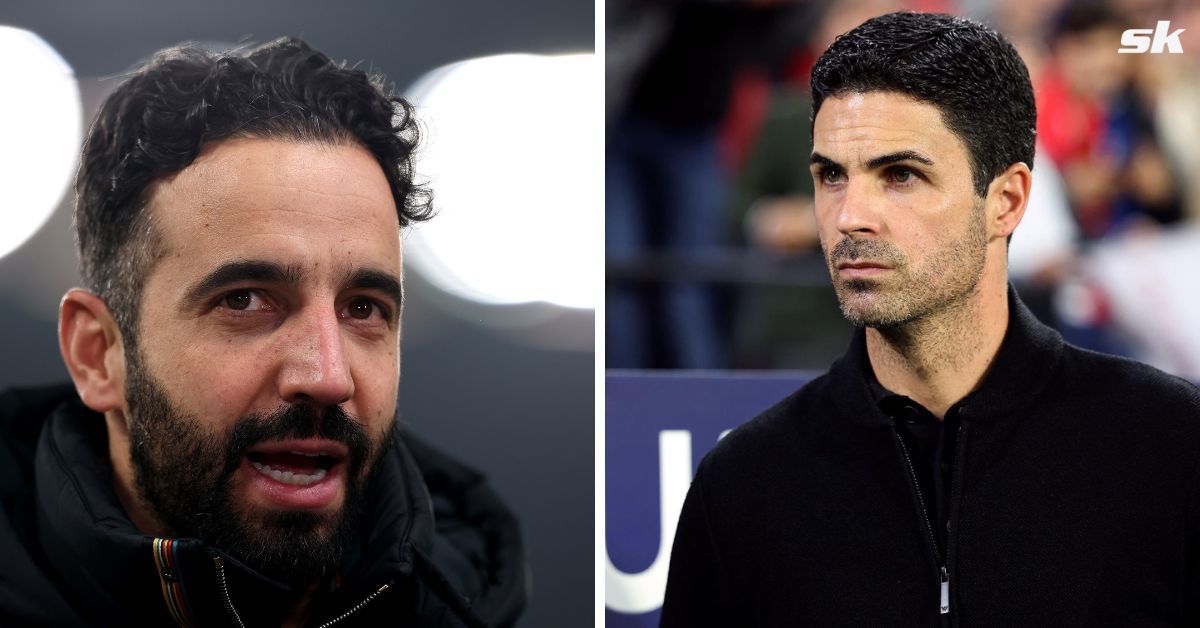 Ruben Amorim (left) and Mikel Arteta (right) 