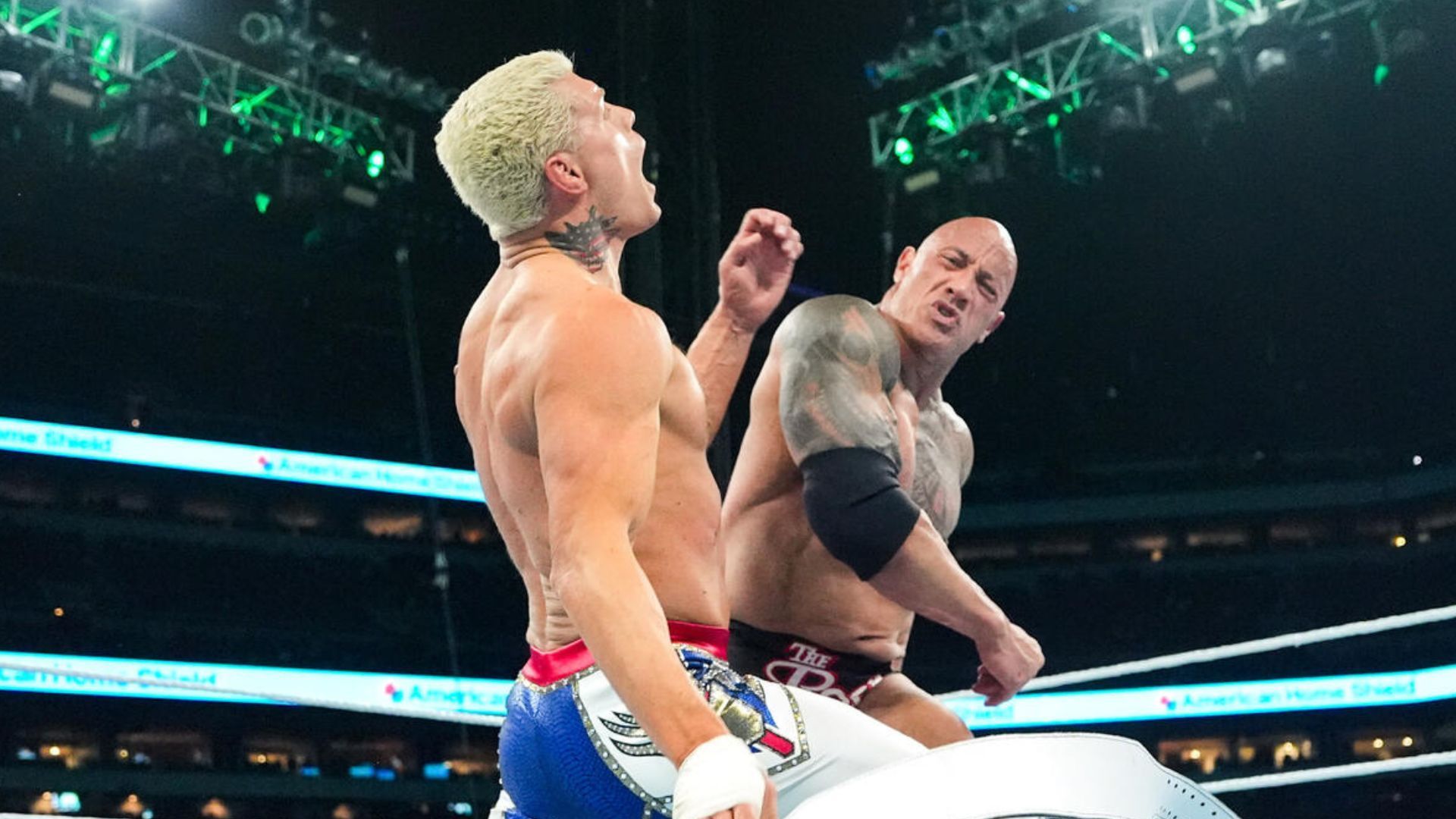 Cody Rhodes and The Rock at WrestleMania 40! [Image credit: WWE.com]