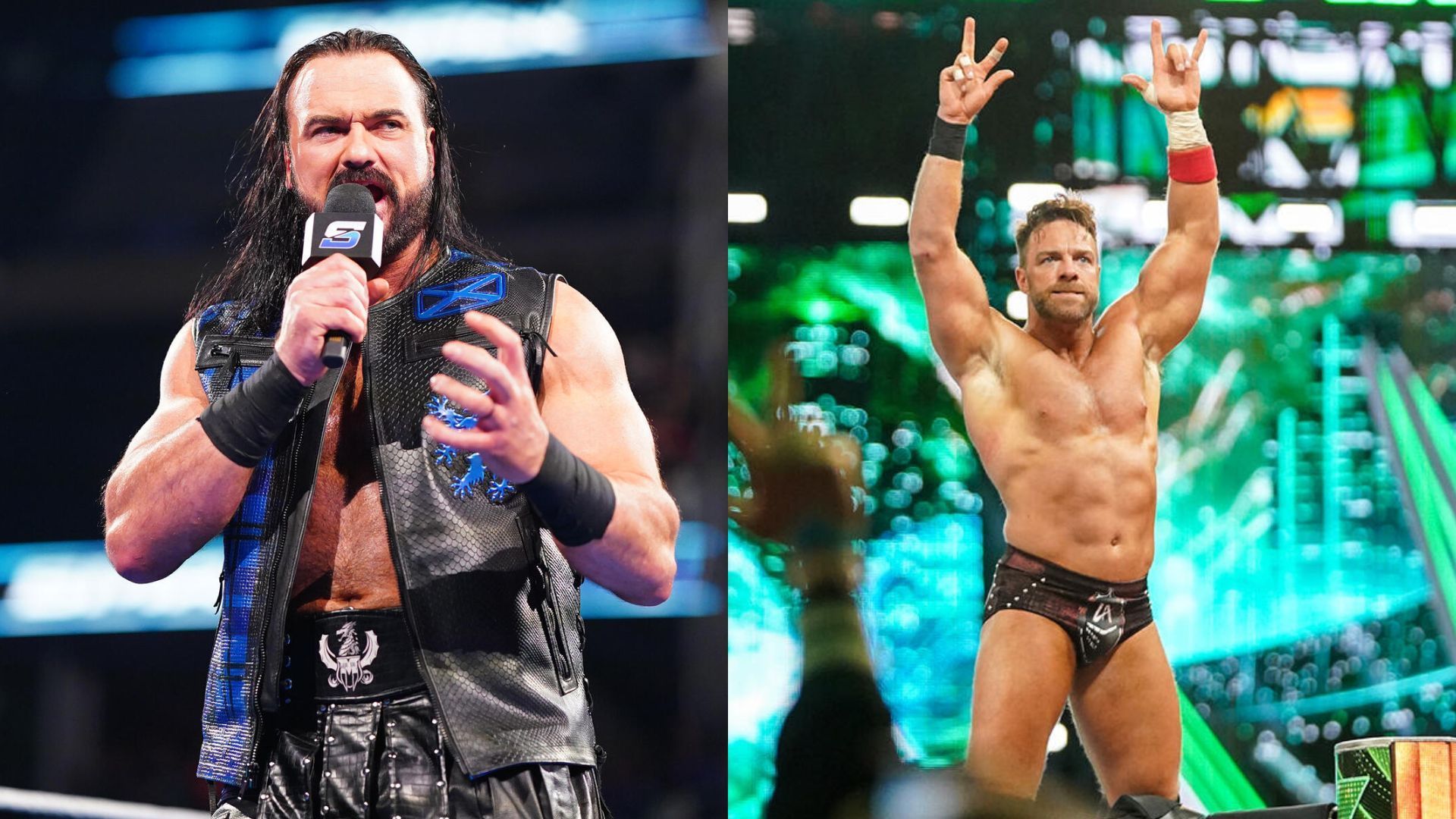 Drew McIntyre (left), LA Knight (right). [Photos from WWE.com]