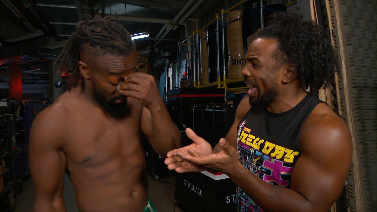 The New Day backstage (Picture Courtesy: WWE.com)