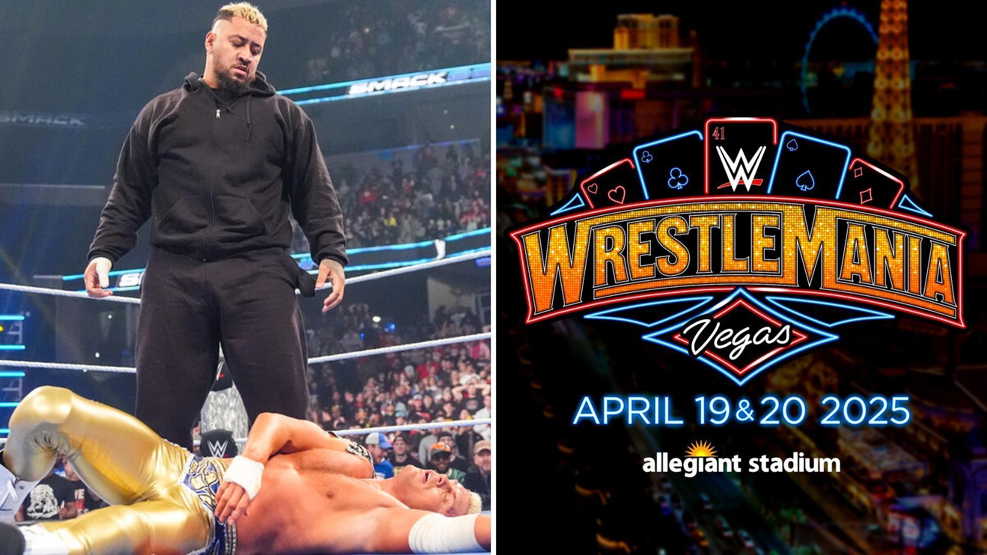 Solo Sikoa could face a former AEW star at WrestleMania 41 [Image credits: WWE.com and WWE on X]