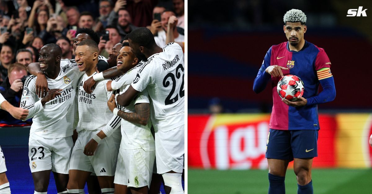 Ronald Araujo responds when asked about Barcelona facing Real Madrid in Champions League final (Source: Both images from Getty)