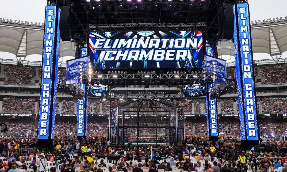 WWE Elimination Chamber structure. Photo: WWE.com