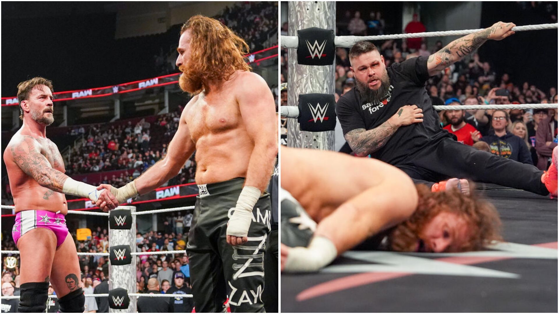 CM Punk, Sami Zayn and Kevin Owens. (Photos: WWE.com)