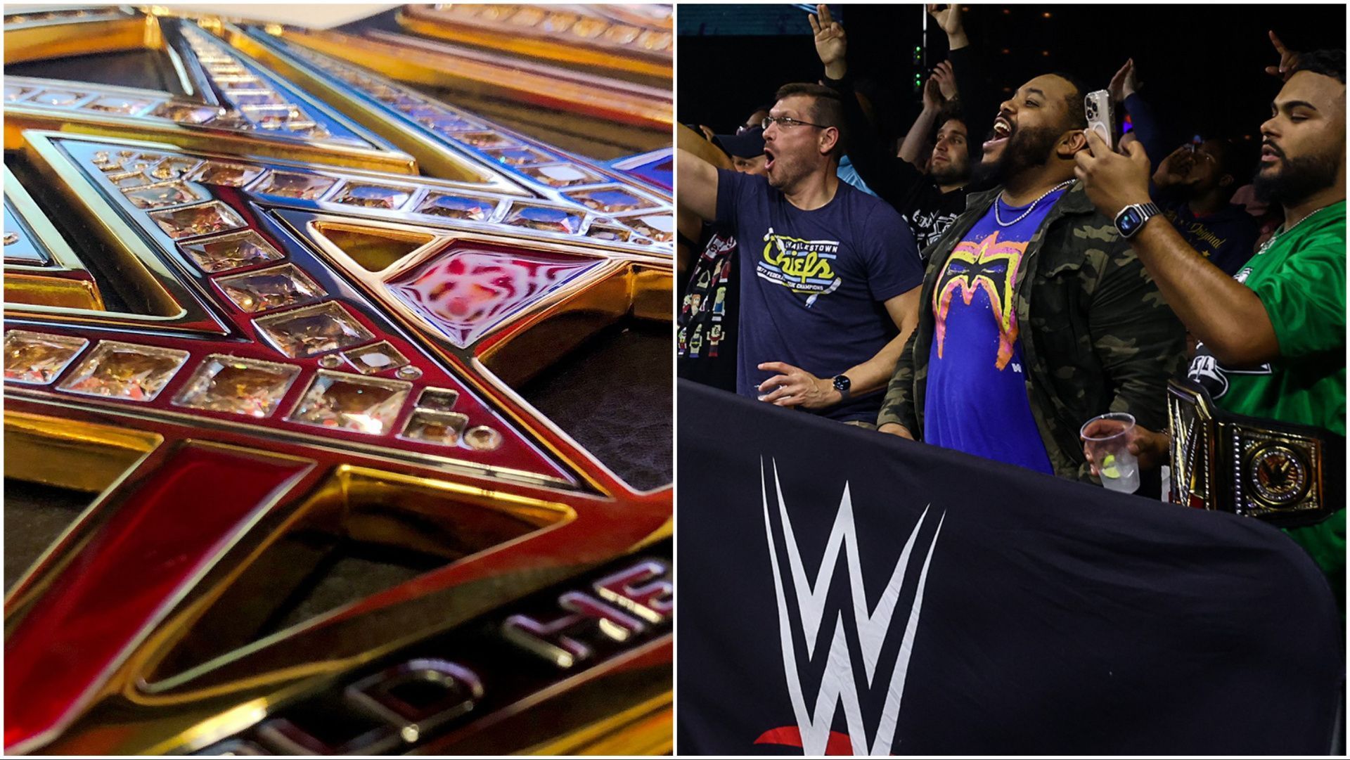 WWE championship on display, fans cheer at NXT