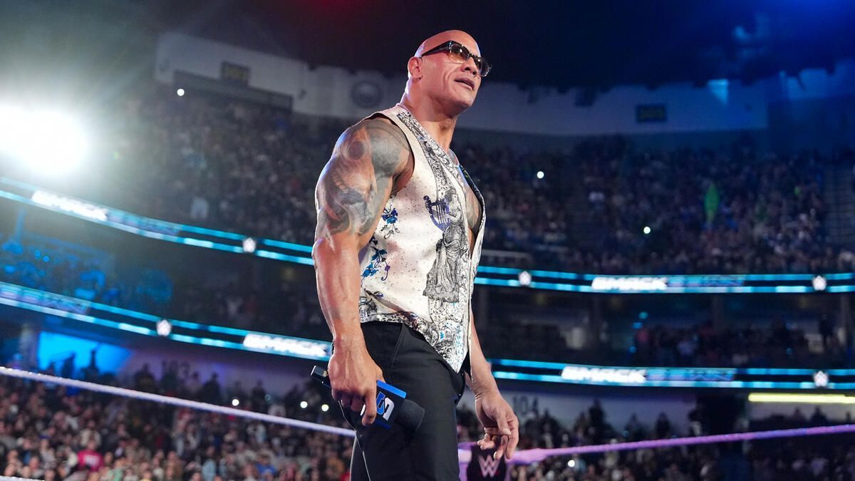 The Rock journeyed to SmackDown last week to drop a bombshell announcement [Image: WWE.com]