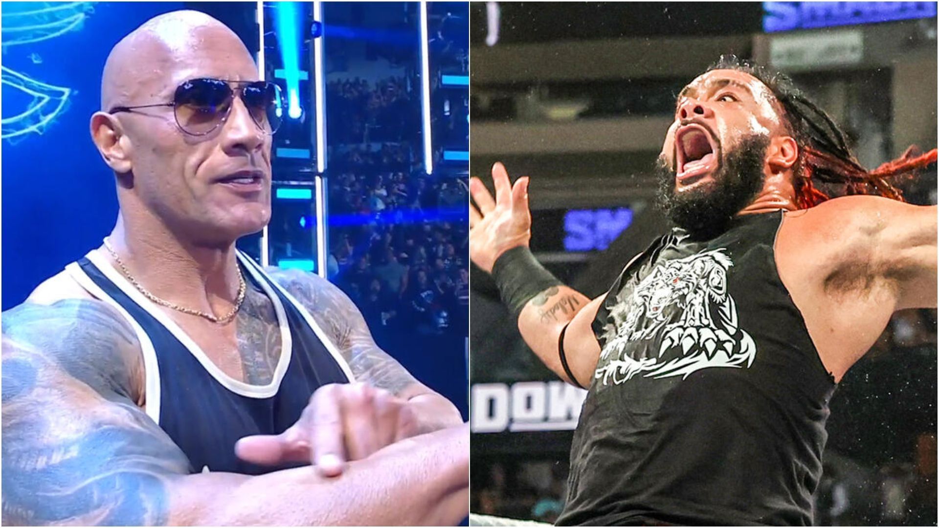 The Rock (L) Jacob Fatu (R) (Image credits: wwe.com)