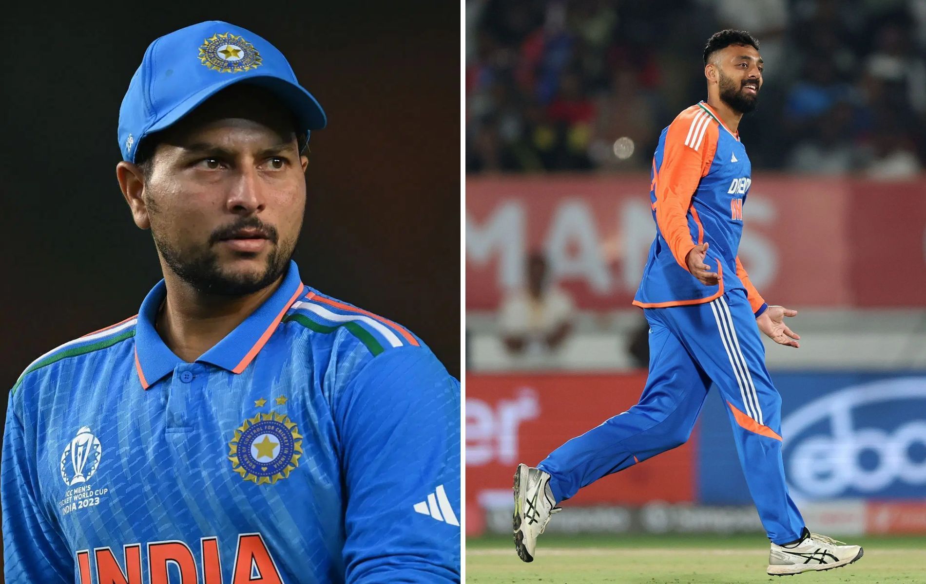 Kuldeep [L] and Varun [R] are possibly fighting for one spot in India