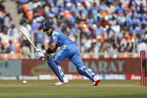 Virat Kohli struck seven fours and a six during his 52-run knock in the third ODI against England. [P/C: Getty]