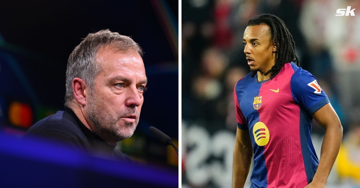 Why did Barcelona boss Hansi Flick drop Jules Kounde to bench in La Liga clash against Rayo Vallecano? (Source: Both images from Getty)