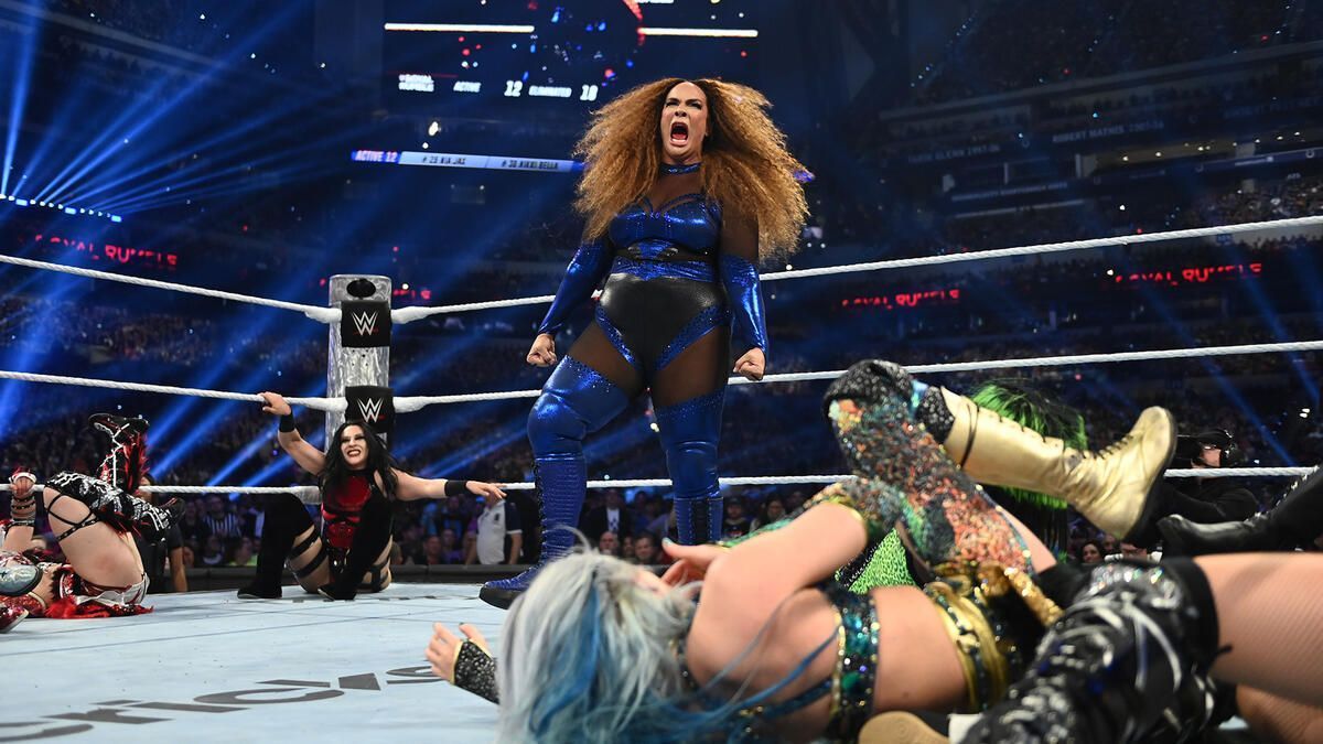 Nia Jax in action at the Royal Rumble (Pictures courtesy: WWE.com)