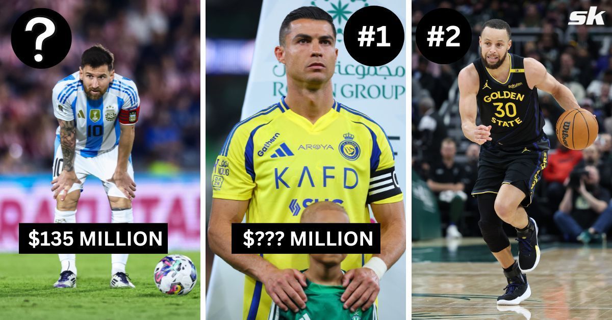 Cristiano Ronaldo earned $100 million more than second-placed Steph Curry as list of top 100 highest-paid athletes in the world announced (Source: All images from Getty)