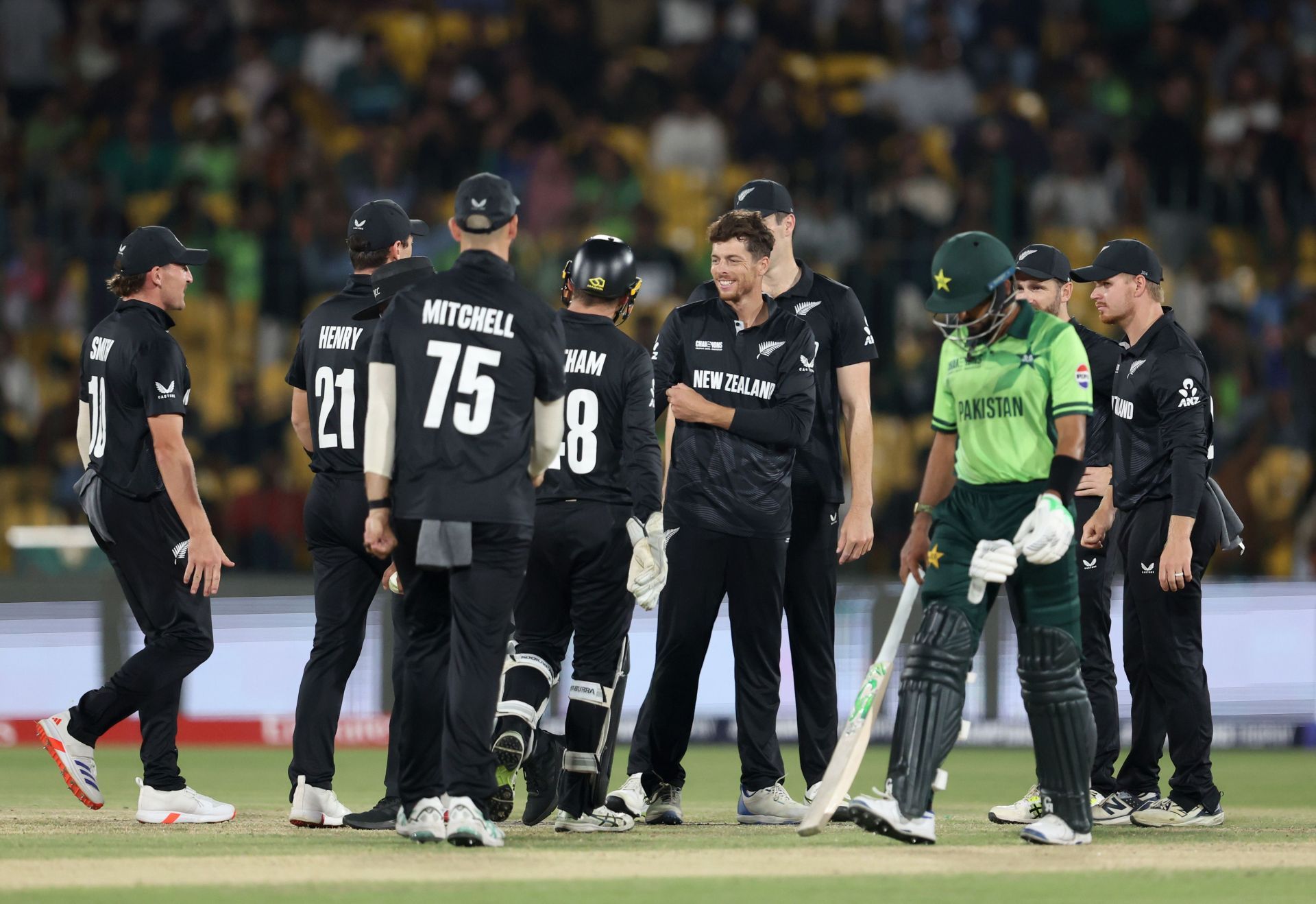 Pakistan suffered a 60-run loss in their 2025 Champions Trophy opener against New Zealand. [P/C: Getty]