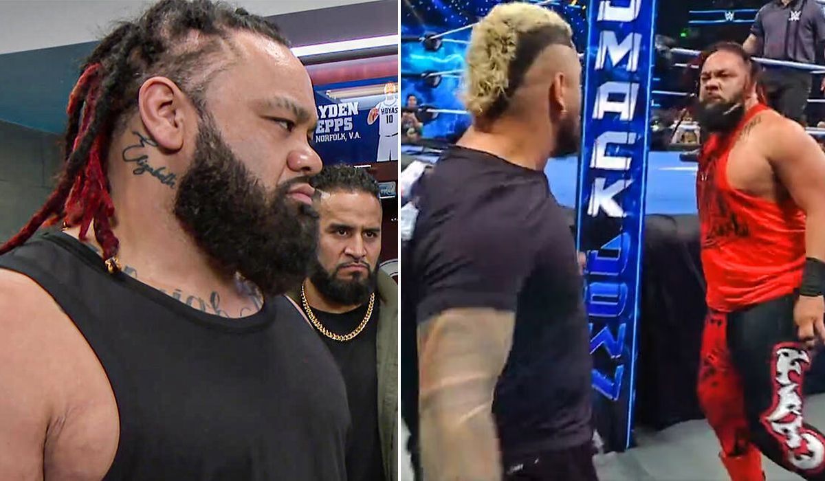 Solo Sikoa Samoan Spiked Tama Tonga on SmackDown. [Image credits: WWE.com]