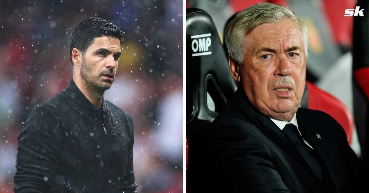 Mikel Arteta (left) and Carlo Ancelotti (right) 