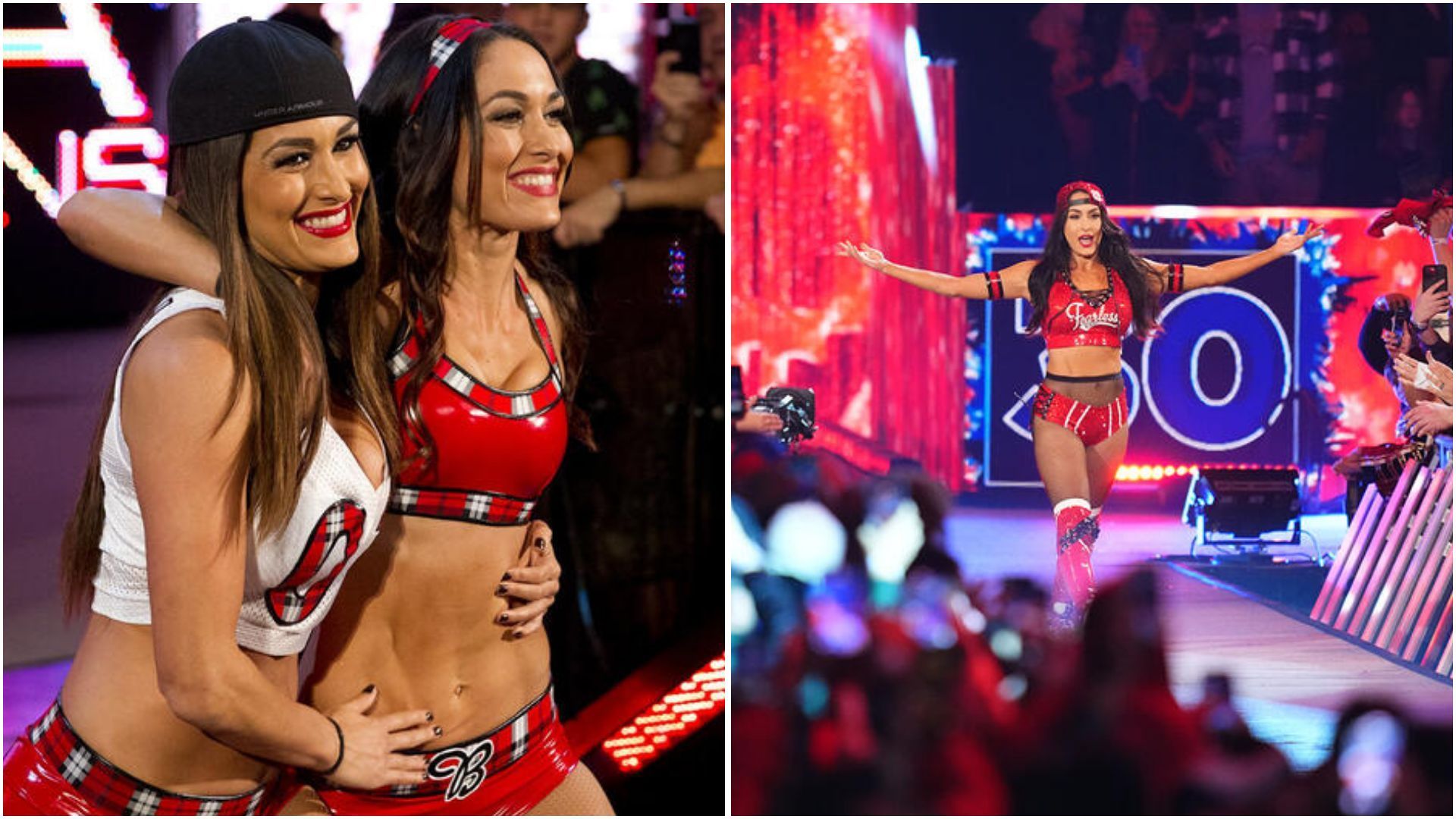 The Bella Twins are in the WWE Hall of Fame. (Photos: WWE.com)