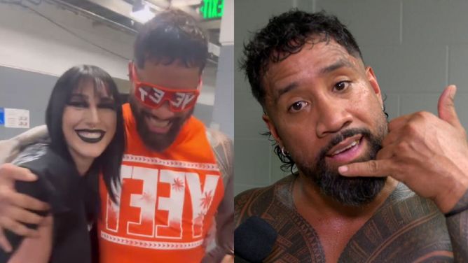 [Video] Rhea Ripley has new interaction with Jey Uso backstage on Valentine's Day: "Yeet!"