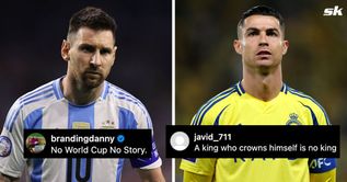 “A king who crowns himself is no king”, “No WC no story” - Fans hit back at Cristiano Ronaldo for bold statement against Lionel Messi comparisons