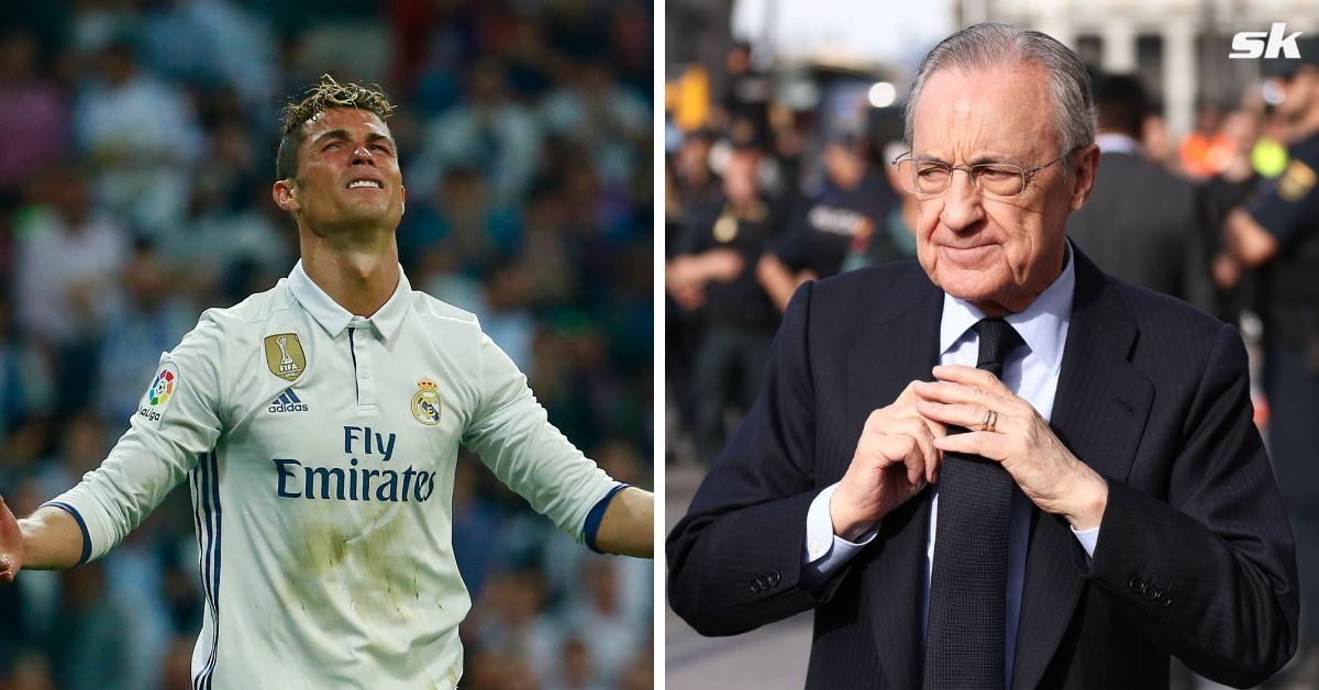 Cristiano Ronaldo (left) and Florentino Perez (right)