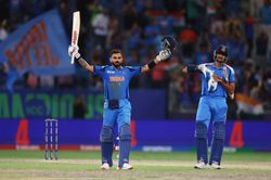 Virat Kohli pulls off a Suryakumar Yadav-like celebration after match-winning four to reach 100 in IND vs PAK 2025 Champions Trophy clash