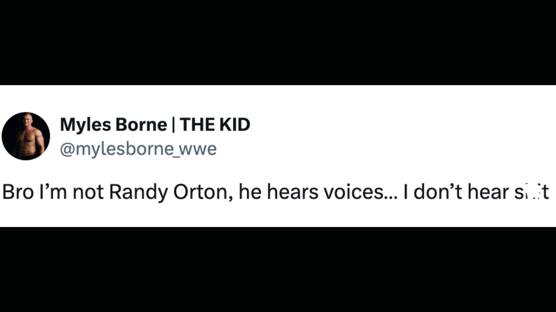 This is a screenshot of the NXT star&#039;s tweet on X/Twitter.