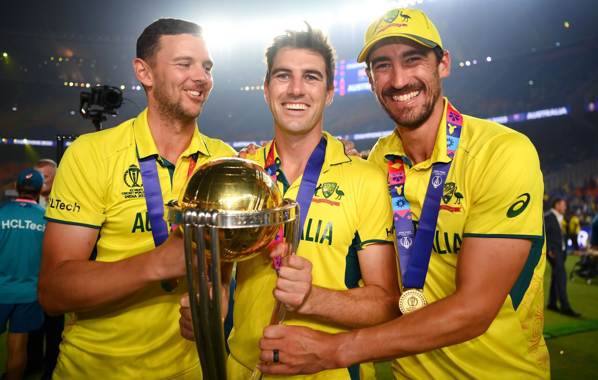 Josh Hazlewood, Pat Cummins, and Mitchell Starc are not part of Australia&#039;s 2025 Champions Trophy squad. [P/C: Getty]