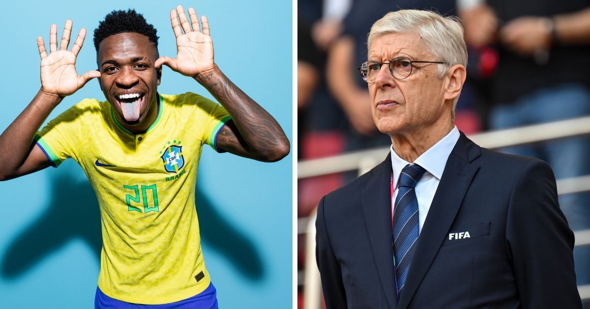 Vinicius Junior (left) and former Arsenal boss Arsene Wenger (Both GETTY)