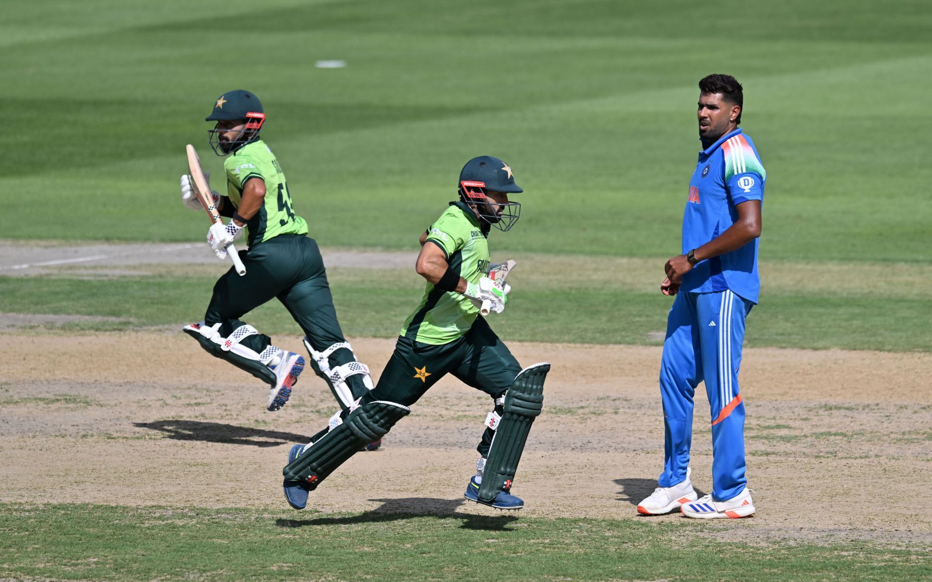 Mohammad Rizwan and Saud Shakeel have put together 74 runs for the third wicket- Source: Getty