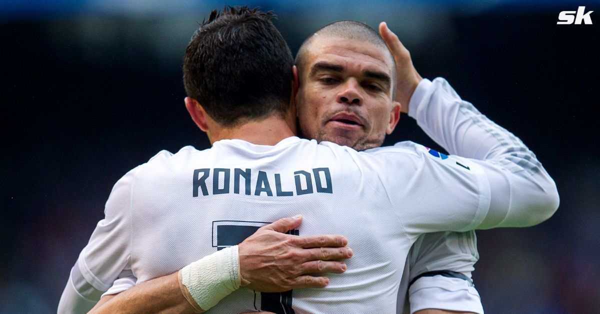 Cristiano Ronaldo (left) and Pepe