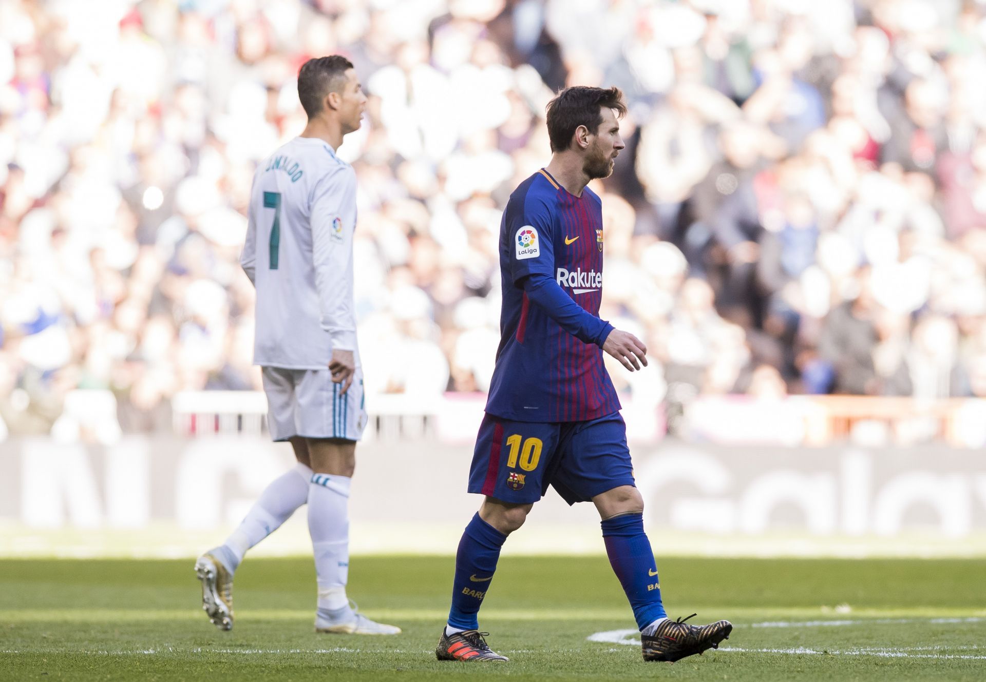 Lionel Messi (right) and Cristiano Ronaldo